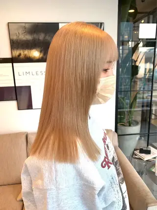 セミロング ベージュカラー/新潟 カラー特化/落合優吾のヘアスタイル