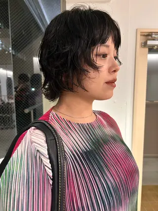 ミディアム パーマ ケアパーマ/ケアブリ ーチdaisukeのヘアスタイル