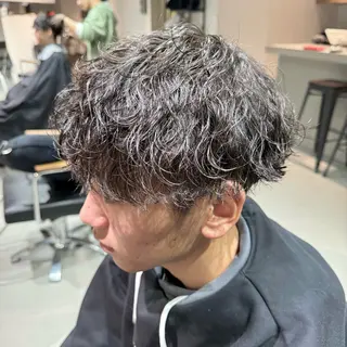 ショート パーマ メンズ メンズ/パーマ特化 /波巻き/林洋平のヘアスタイル