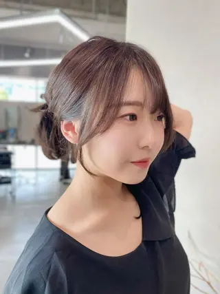 セミロング 岐阜1番韓国ヘア/ 星羅/23°のヘアスタイル
