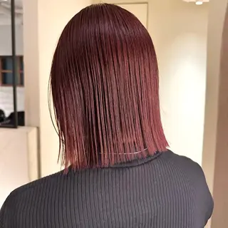 ミディアム カラー ヘアアレンジ 🤎ono/ 切りっぱなしボブ🤎のヘアスタイル