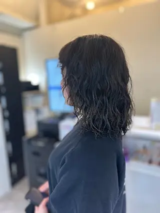 ミディアム パーマ レイヤーカット //金子 聖汰のヘアスタイル