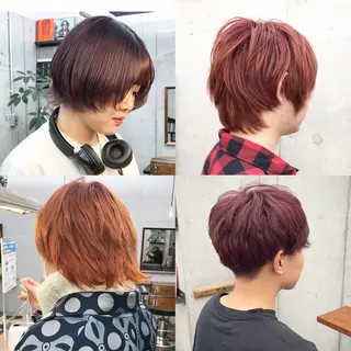 ミディアム カラー メンズ ✂︎ウルフ・ショート ✂︎MIKUNIのヘアスタイル