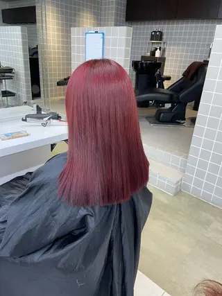 セミロング カラー ヘアアレンジ 💗横浜美容室 💗HARUNAのヘアスタイル