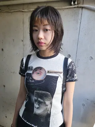 ミディアム カラー OMA カタギシのヘアスタイル