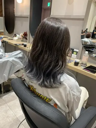 セミロング カラー 🥀韓国ヘア🥀 宮津真菜のヘアスタイル