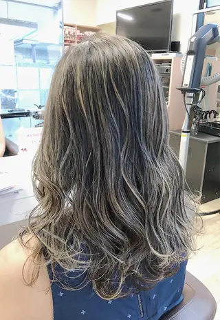 セミロング カラー ノンダメージ髪質改善 カラー💎/KURAのヘアスタイル
