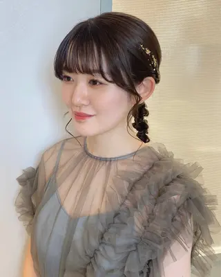 ヘアアレンジ 似合わせ艶髪カラー ❤️ハダユミのヘアスタイル