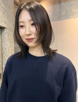 ミディアム カラー ヘアアレンジ yu  /透明感カラ ー/ボブ/caseyのヘアスタイル