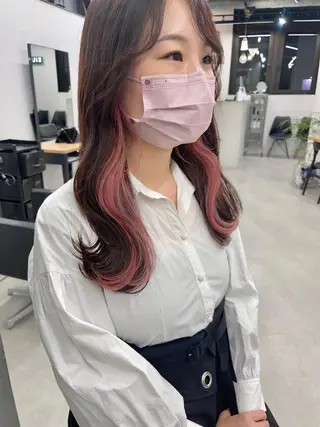 ミディアム カラー ブリーチダブルカラー 【koide】のヘアスタイル