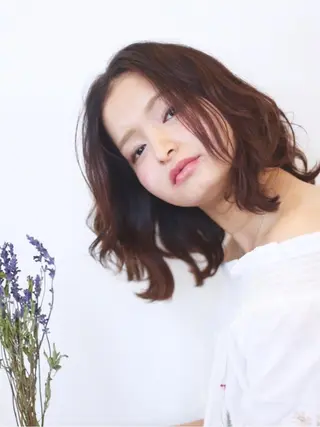 ミディアム カラー 髪質改善💍 natsukiのヘアスタイル
