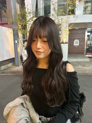 ロング カラー じゅわっと暖色カラー 🍊Moemiのヘアスタイル