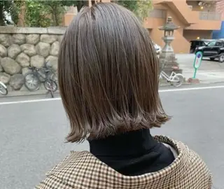 ショート カラー パーマ ヒナ/酸性ストレート ・艶カラー🌿のヘアスタイル