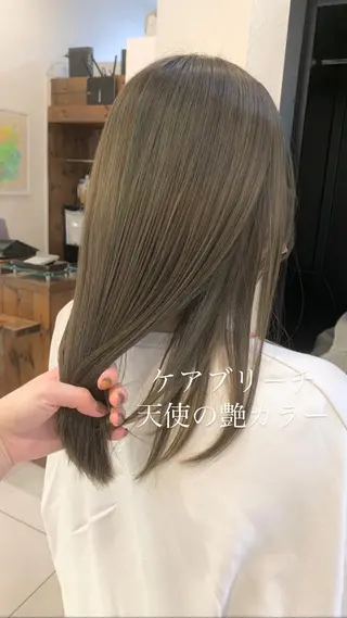 セミロング カラー 似合わせカラー/艶 髪質改善/ヨシザキのヘアスタイル
