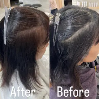 セミロング カラー 秋山 瑠夏のヘアスタイル
