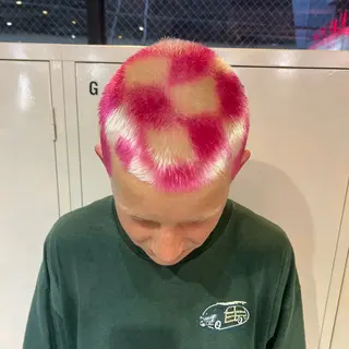 ショート カラー パーマ ヘアアレンジ メンズ 🧨ブリーチー×ボブ レイヤー💎じゅえるのヘアスタイル