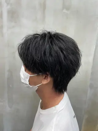 ショート メンズ メンズサロン代表 曲がる縮毛矯正のヘアスタイル