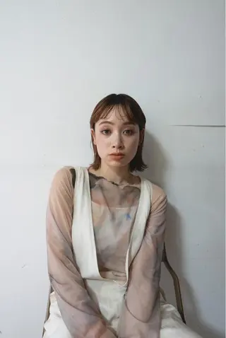 ミディアム 💛🤍U too e’s 鎌倉🧸のヘアスタイル