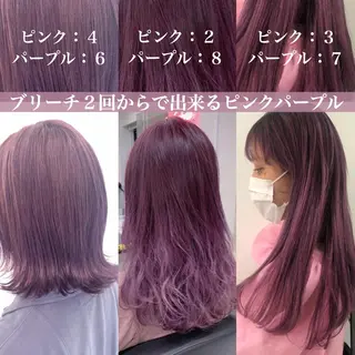 ミディアム カラー 韓国艶カラー🇰🇷 DISCO💙のヘアスタイル