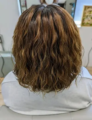 ミディアム パーマ Kokeshi/吹上 /Rymlhairのヘアスタイル