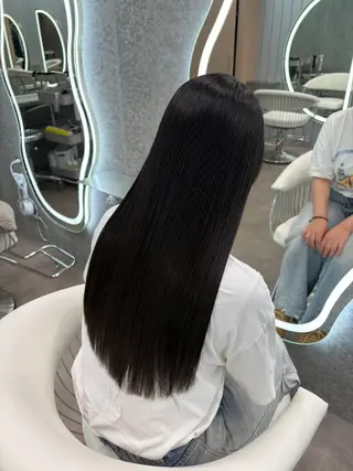 ロング ヘアアレンジ 大宮‎🩵縮毛矯正 レイヤー　佐藤和のヘアスタイル