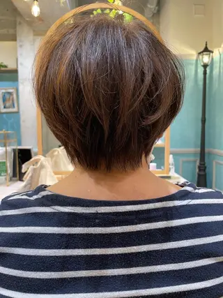 ショート 縮毛矯正 髪質改善 韓国風レイヤー 吉田のヘアスタイル