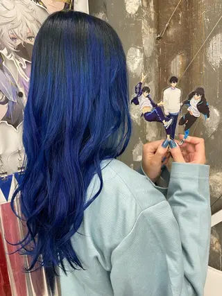セミロング カラー インナーカラー 推し ブリーチ  髪質改善のヘアスタイル