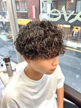 ショート パーマ メンズ 🌻メンズカット 落合諒🌻のヘアスタイル