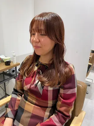 セミロング カラー クロスパーマ🥇韓国 ヘア🇰🇷濵田航希のヘアスタイル