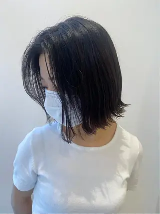 ショート カラー 小顔レイヤー/ ベージュ🤍Rieのヘアスタイル