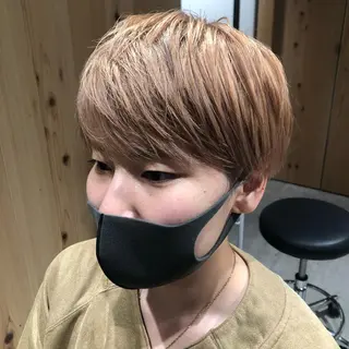 ショート カラー パーマ ヘアアレンジ メンズ パーソナルカラー合わ せたカラー🤍なつみのヘアスタイル