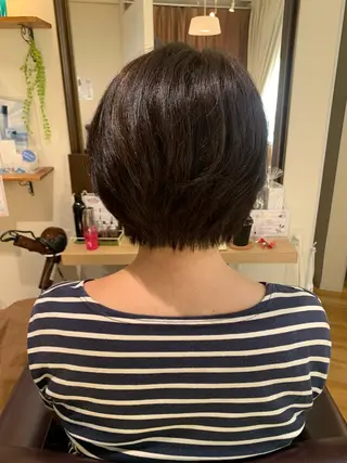 ショート カラー パーマ ヘアアレンジ メンズ キッズ ネイル マツエク・マツパ アイブロウ 白髪世代特化 🌿飯塚京橋のヘアスタイル
