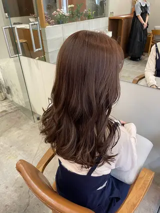 セミロング カラー 山下 悠月のヘアスタイル