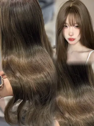 ロング ハイトーン/ベージュ 🤍reinaのヘアスタイル