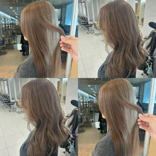 ロング 🍂透明感ベージュ カラー🍂森部杏菜のヘアスタイル