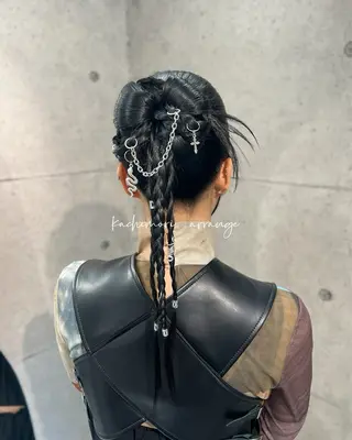 ロング ヘアアレンジ ヘアメイク/髪質改善 🎀Moeri🎀のヘアスタイル