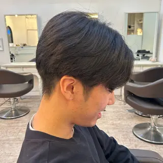 メンズ ボブ／艶カラー ❣️マナミのヘアスタイル