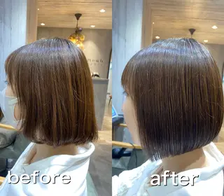 ショート ✨似合わせボブ✨ 縮毛矯正のヘアスタイル