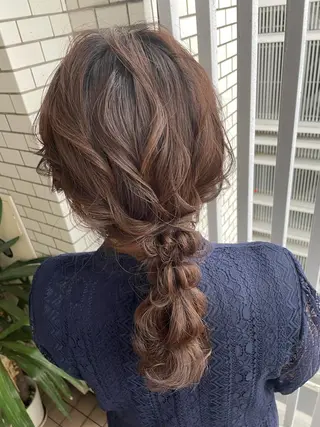 セミロング ヘアアレンジ キッズ ヘアメイク10年から 美容師💄Anriのヘアスタイル