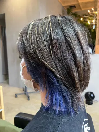 ミディアム カラー シンヤヘアーズ 泉大津本店のヘアスタイル