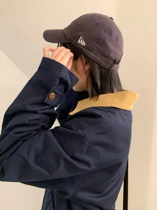 ミディアム カラー 落合希 Olivebeigeのヘアスタイル