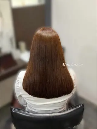 セミロング カラー 瀬田/韓国レイヤー/ トレンドヘア石田亜弥のヘアスタイル