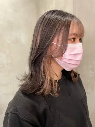ミディアム カラー 韓国ヘア 店長NEGIのヘアスタイル