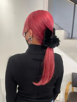 カラー 🎀ボブ+ハイトーン シュカ👶🏻のヘアスタイル
