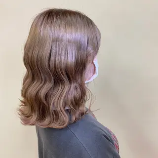 ミディアム カラー ヘアアレンジ 🥀暖色韓国ヘア💕 保科侑花のヘアスタイル