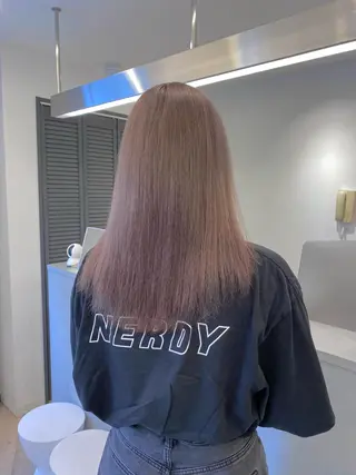 セミロング カラー ハイトーン特化サロン 🍑momo🍑のヘアスタイル