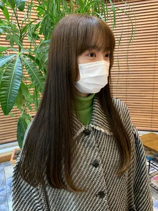 ロング カラー カワサキ マホのヘアスタイル