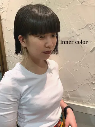 ショート カラー 透明感カラー👑 井上美乃里のヘアスタイル
