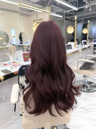 カラー aku💞韓国風🩷 ピンクカラー🎀🩷のヘアスタイル