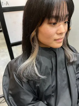 ロング カラー メンズ 久木原 ゆりのヘアスタイル